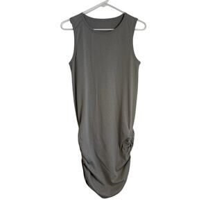Lululemon Ruched Side Sleeveless Bodycon Athleisure Dress, Gray, Women's Size 4